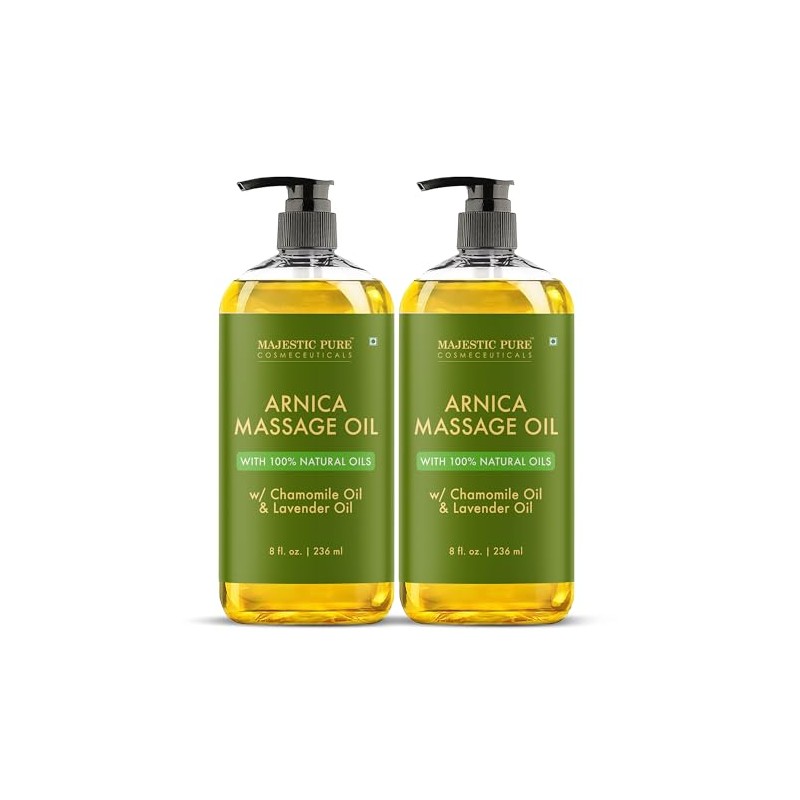 Majestic Pure Arnica Aceite de masaje para hombres y mujeres,