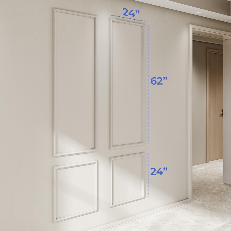 Birdeco Wall molding kit, pre-Cut, Glue Included, Ready to Assemble