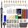 Wood Burning Kit 77Pcs, 60W LCD Adjustable Temperature Soldering Pyrography