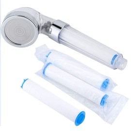 Oumefar Universal High Pressure Shower Head with 3 Filters for Bathing (6 cm Shower + Three Filter Sponges)