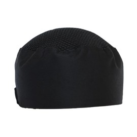 Chef Hat for Men & Women | Cool Vent, Breathable Mesh Top Beanie with Adjustable Velcro Closure | Professional Hospitality Unisex Chef Uniform - ACE Chef Black