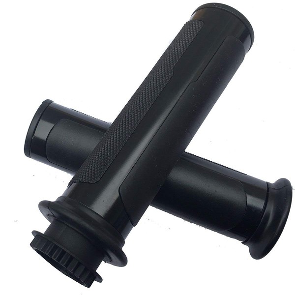 MotorToGo a11 Black Motorcycle Grips,7/8" 22mm Handlebar Open End Grips