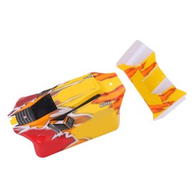 Red Yellow RC Car Body Shell, RC Car Shell Vehicle Shell Tail Wing for WLtoys 144001 144010 1/14 Remote Control Car