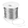 MECCANIXITY 109 Yard Metallic Cord,1mm(0.04inch) Silver Ornaments Strings Metallic Non