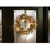 Red Co. 22” Light-Up Christmas Wreath with Red and Cream