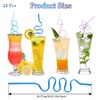 24 Pcs Crazy Straws,Silly Straws for Kids,Reusable Plastic Fun Straws,Reusable