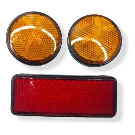 Juego De Reflejantes Universales Para Motos 3 Piezas