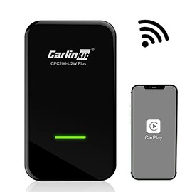 Carlinkit 2.0 Wireless CarPlay Adapter USB Dongle for Cars with Factory Wired Apple CarPlay Radio, Convert Wired to Wireless CarPlay Connection CPC200-U2W-Plus Black
