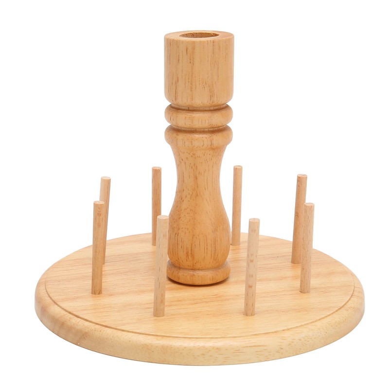 Wooden Thread Holder Rack 8 Spools Beech Wood Bobbin Holder