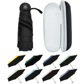 UVANTI Umbrella Small Mini Umbrella with Case - Light Folding Compact Travel Umbrella Lightweight Portable Parasol for Backpack Purse - Sun & Rain Pocket UV Umbrellas for Kids Girls Boys Women