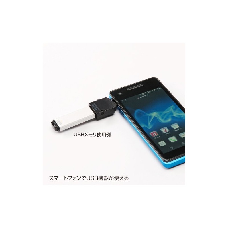 サンワサプライ(Sanwa Supply) USBホスト変換アダプタ(microUSB Bコネクタ オスーUSB Aコネクタ メス) スマホ・タブレット対応 AD-USB19BK