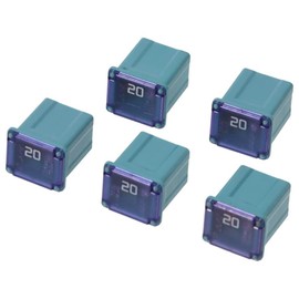 BYOBYO 5Pcs 20A/30A /40A Micro Female Slow Blow Fuse, Car Fuse,Automotive Cartridge Fuse for Cars, Trucks, Buses(20A)