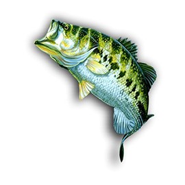 Vinyl Junkie Graphics Large Mouth bass Sticker/Decal