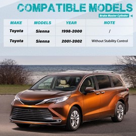 M630124 Brake Master Cylinder Compatible with Toyota Sienna 1998 1999 2000 2001 2002 3.0L, Replace # 47201-08010