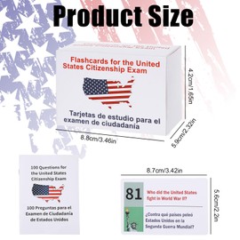 US Citizenship Test Study Guide 2025,with Bilingual Booklet - English/Spanish,US Citizenship Flash Cards 2025,100 Uscis Questions Answers Flashcards,Tarjetas para La Ciudadania De Las 100 Preguntas