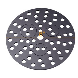 Baudelun 8 inch Drain Cover with Integrated Ports, Floor Drain with Removable Round Disc, 8" Garage Drain Cover Replacement Solution, Floor Strainer, 1PCS