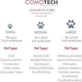 Comotech Limpiador de Patas de Perro, Limpiador de Patas para Perros Y Gatos de Razas Pequeñas, Medianas Y Grandes (Con 3 Toallas Absorbentes) (Morado