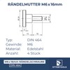 Ottertools - Thumb Screw DIN 464 | Thread: M6 x