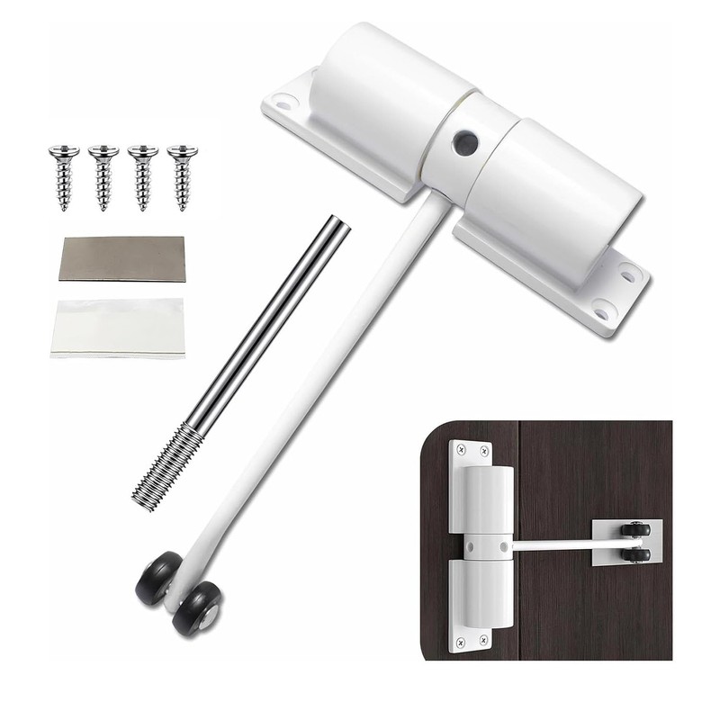 Automatic Door Closer for Interior Doors - Spring Loaded &