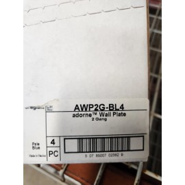 Legrand 4 Pack Legrand Adorne Pale Blue 2-Gang Wall Plate New