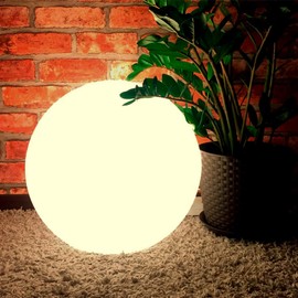 Globe Floor Lamp, 14-inch LED Ball Light with Remote,16 RGB Color Dimmable Rechargeable Nursery Globe Lamp, Waterproof Glowing Orb Light for Indoor Outdoor Lighting Decors