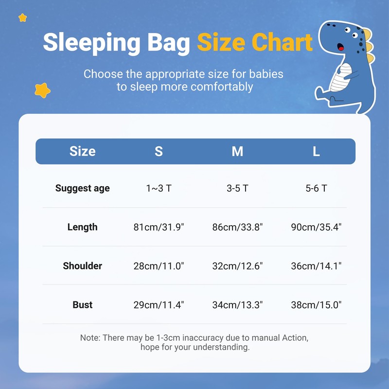 BETTERFUN - Saco de dormir para niños pequeños con pies