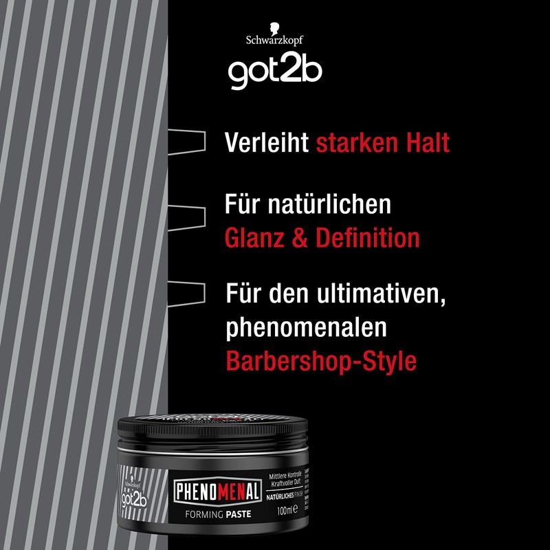 Schwarzkopf got2b Phenomenal Moulding Paste, Pack of 1 (1 x
