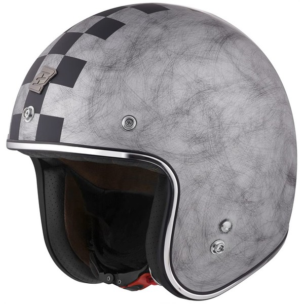 Bogotto V541 Scacco Jet Helmet, Matt Silver, XS