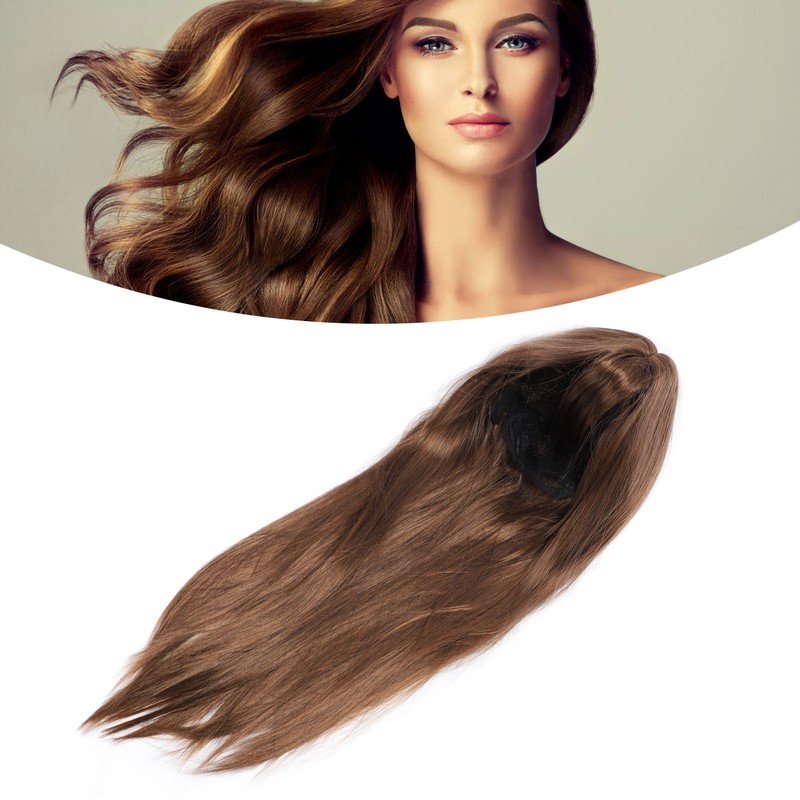 Light Brown Straight Wigs High Temperature Fiber Women Light Brown
