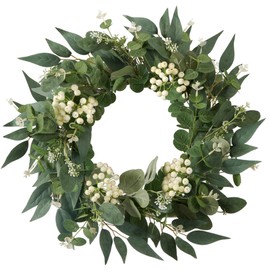 Clycaloor 20 Inch Spring Wreaths for Front Door Decor,Hang on Indoor Walls, Windows.Decorations for Home, Porch, Farmhouse
