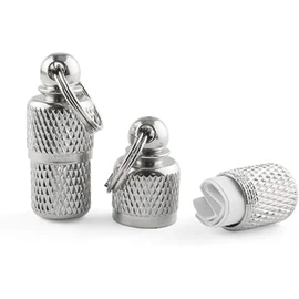 LARRYROO Pack of 2 - ID Pets, Barrel Tube Tags with Name, Address, Number, Anti-Lost Dog Cat ID Tag for Cats Dogs Collar