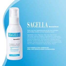 Sagella Sagella® Sensitive, Pflegebalsam für Frauen, verhindert Rasierpickel und Rasurbrand, für ein angenehmes Hautgefühl, 100 ml