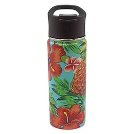 Island Heritage Hawaii Style Island Flask Tumbler Tropical Pineapple Teal
