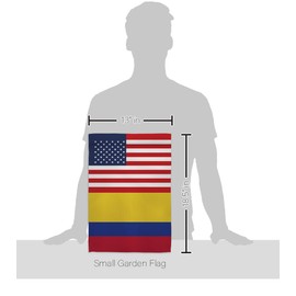 Americana Home & Garden Colombia US Friendship Garden Flag Regional Nation International World Country Particular Area House Decoration Banner Small Yard Gift Double-Sided, Made in USA