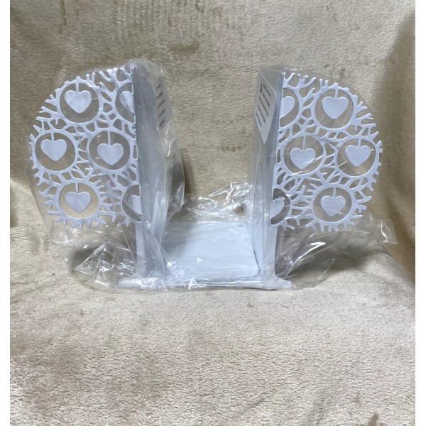 Danish Heart Tree Metal Bookends Laser Cut Powder Coating Color