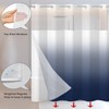 RiePoiia No Hook Ombre Shower Curtain with Snap in Fabric