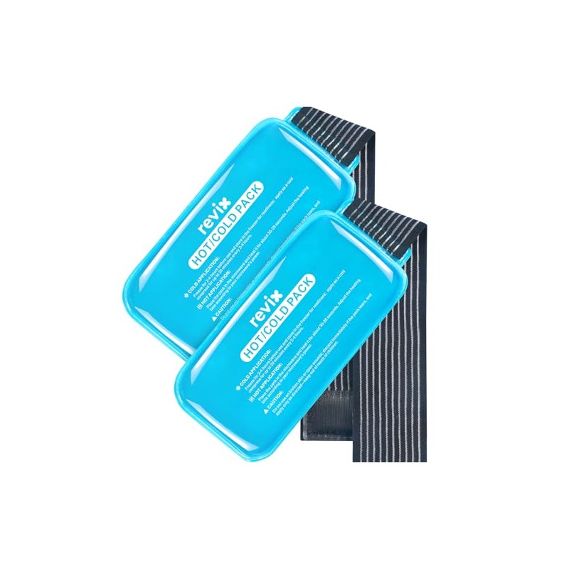 REVIX Ice Packs for Injuries Reusable, 2 Packs Hot &