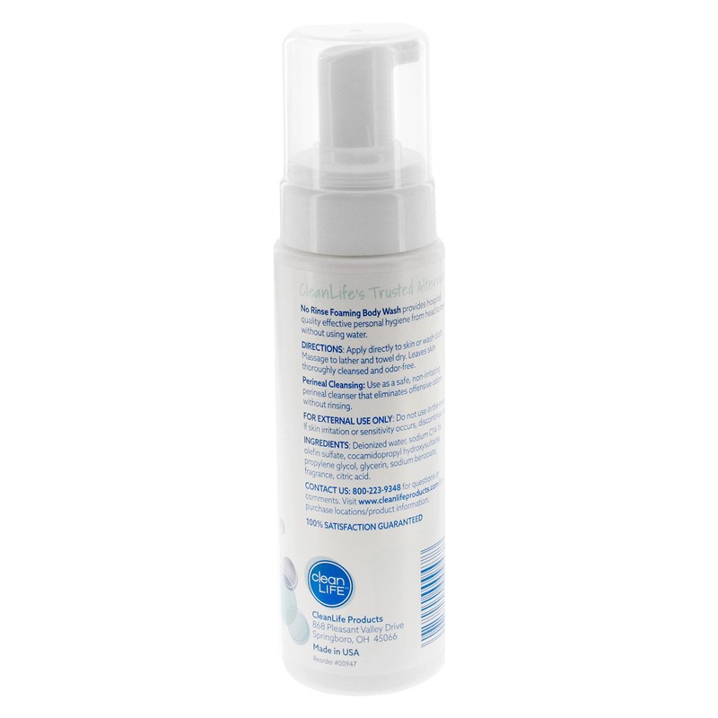No-Rinse Foaming Body Wash - Waterless Foam Cleanser for Elderly,