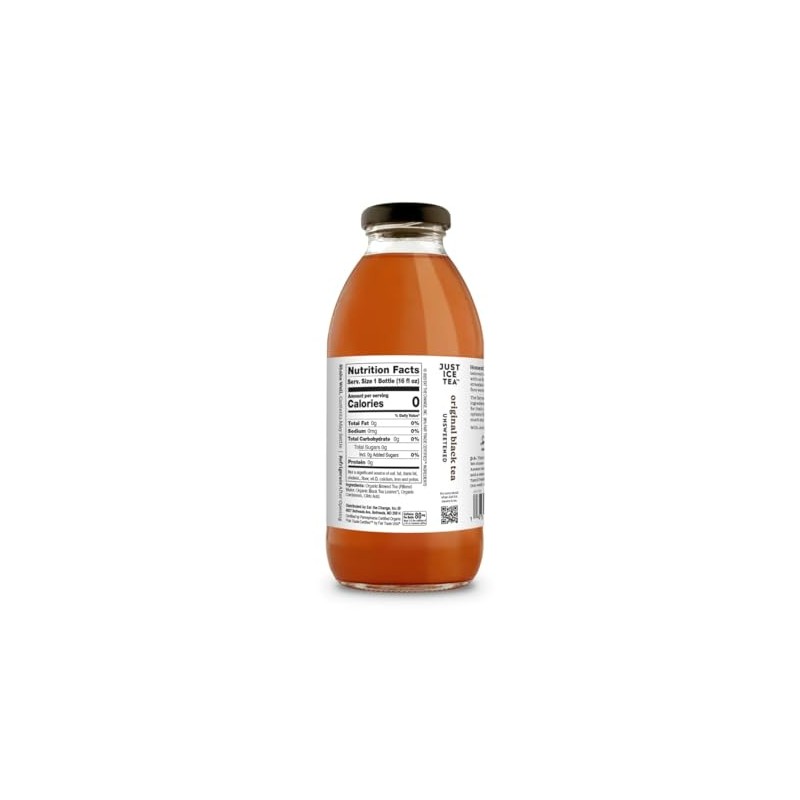 Just Ice Tea Organic Iced Tea, 16 Fl Oz Glass