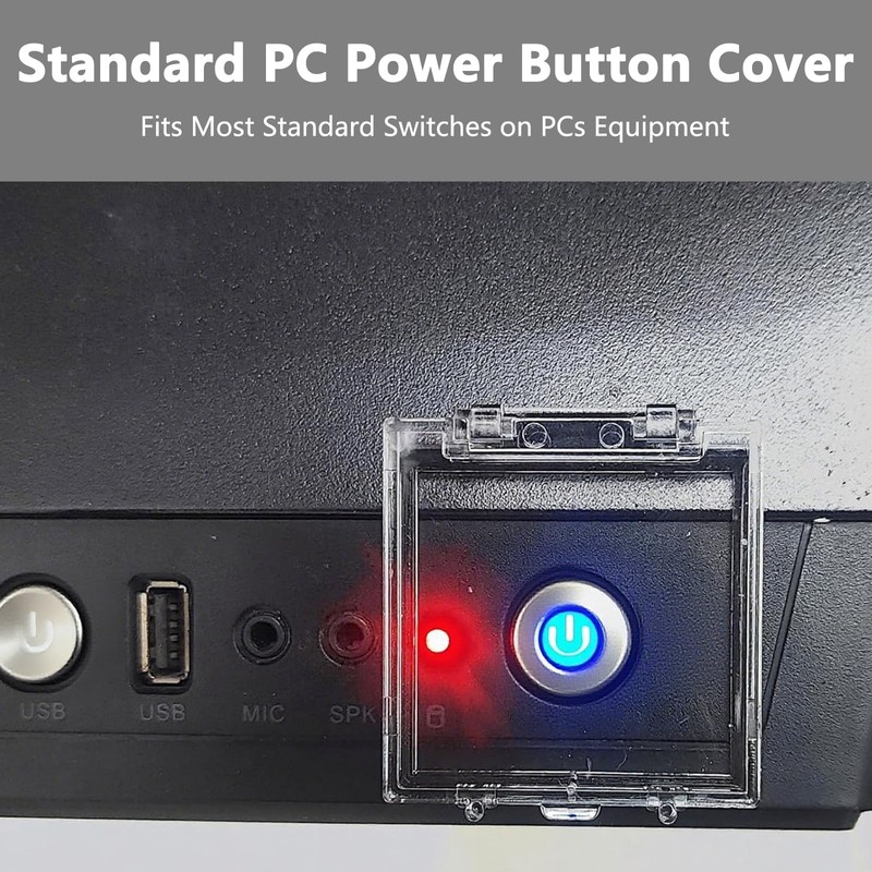 KMYZQDV PC Power Button Cover Safety Push Switch Guard Cap