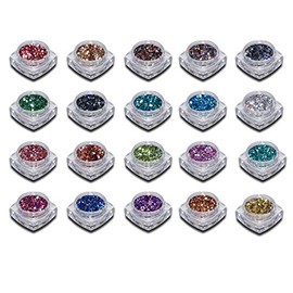 20 x Holo Mix Glitter Powder Mega Set Mermaid Mermaid Glitter