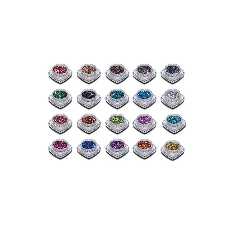 20 x Holo Mix Glitter Powder Mega Set Mermaid Mermaid