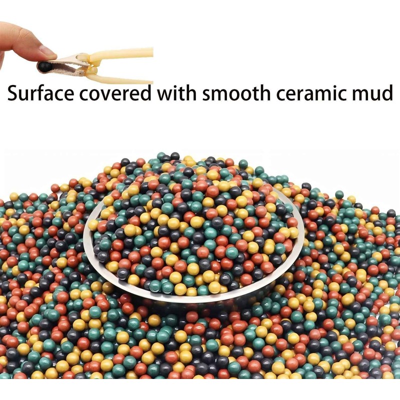 Hard Clay Balls for Practice Coloured Clay Balls 9mm (500g)