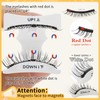 QUEWEL Magnetic Eyelashes Natural Look, 1 Pair Reusable Magnetic Lashes