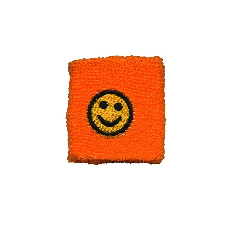 'Freak Scene® Smiley Fingerless Sweatband Terry -2 M/Smily Smilie Face