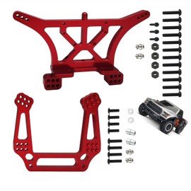 XZSNLYZ Aluminum Front & Rear Shock Tower Fit for 1/10 Traxxas Slash 2WD,Slash VXL,Rustler VXL, Rustler,Bandit,Bandit VXL,Stampede,Etc Upgrade Parts,Replaces #3638 3639,Red