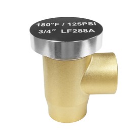 LF288A 3/4" Vacuum Breaker Lead-Free Brass Anti-Siphon Backflow Preventer, Female NPT Inlet and Outlet, Silicone Disc Seat, Chrome Hood, Low-Flow Applications