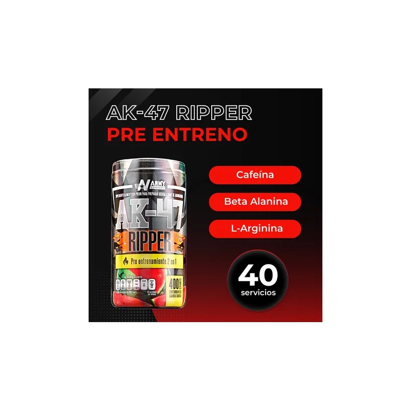 Pre Entreno + Quemador 2 En 1 Suplemento Ak-47 Ripper