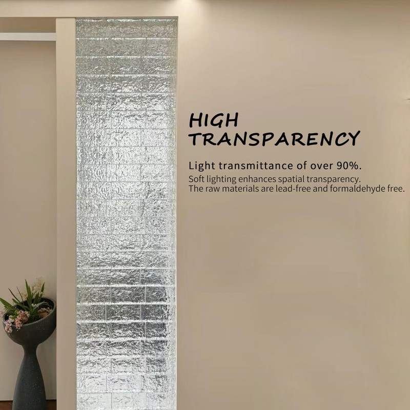 4 Pack-7.9"x3.9"x2" High Transparency ice Crystal Patterned Rectangular Solid Glass