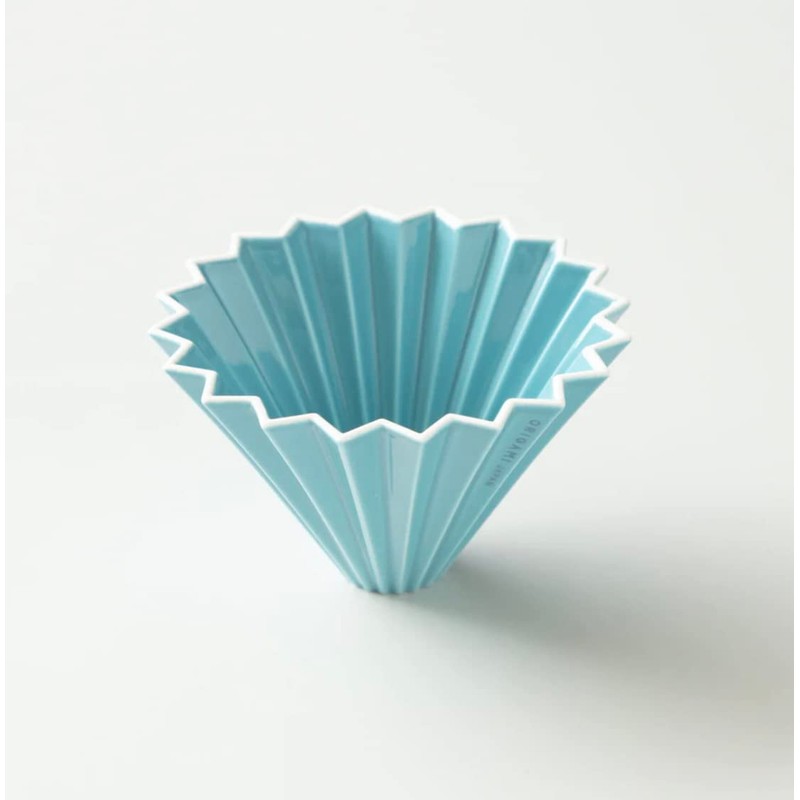 ORIGAMI Origami Dripper Medium Turquoise for 2-4 People, Boxed, Engraved,
